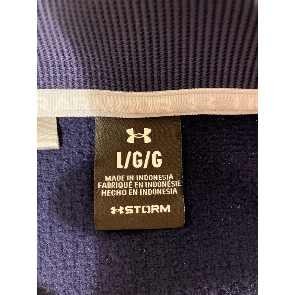 Under Armour Navy Mens Quarter Zip Pullover Sweatshirt Size L G - Picture 10 of 10